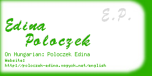 edina poloczek business card